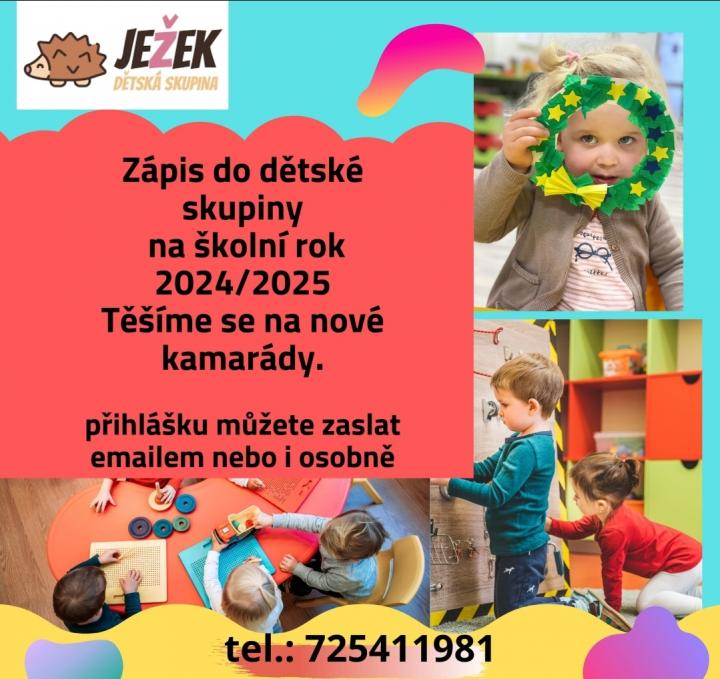 Zápis do dětské skupiny 2024/2025