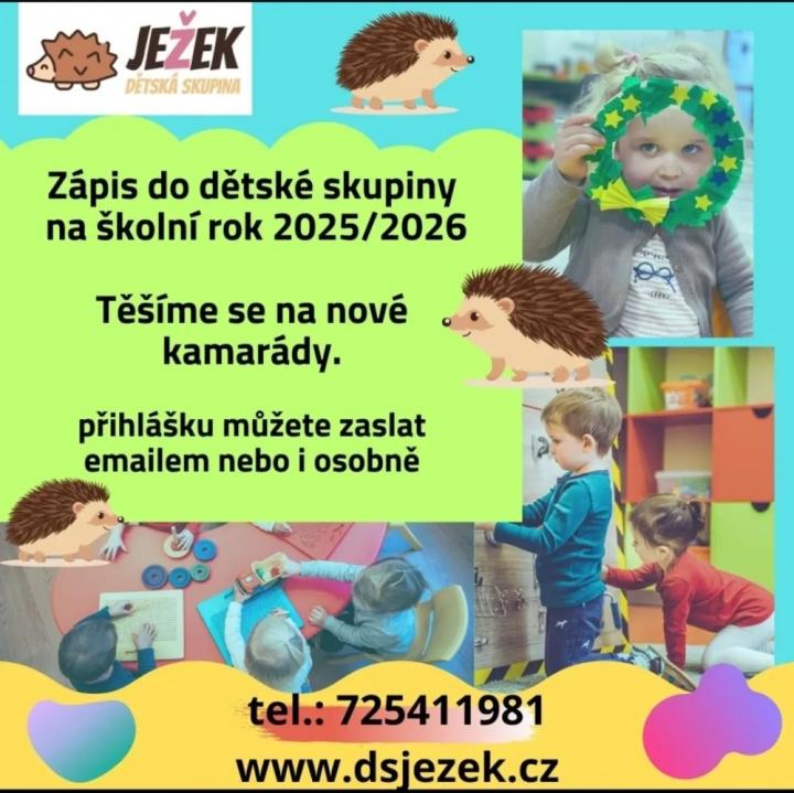Zápis do dětské skupiny 2025/2026