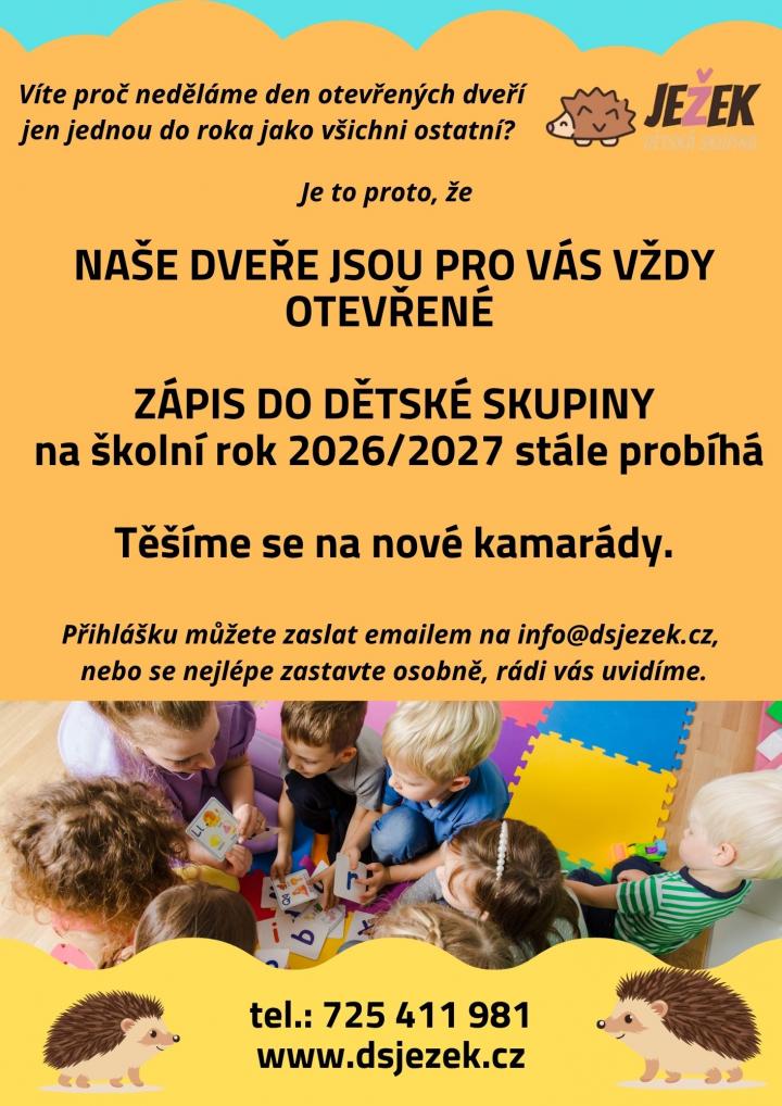 U ježečků jsou Vám dveře vždy otevřené!